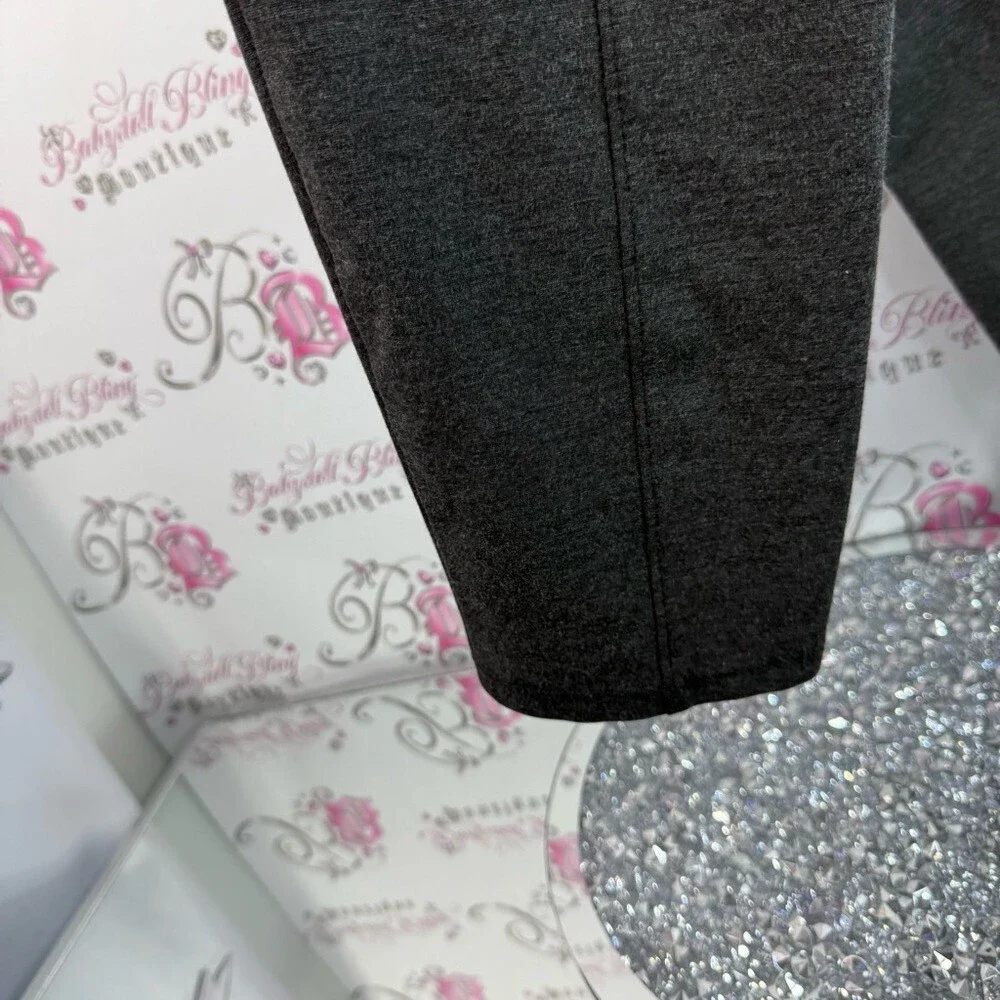 Jessica Simpson pants zipper detail black Gray Pants stretchy comfy